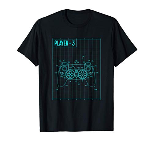 Player 3 Gamer Game Outfit Video Gamers Gift For Boys Camiseta