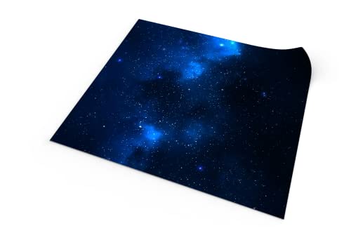 PLAYMATS- Battlestar Galactica Battlemat, playmat, Rubber Mat, Color Blue Nebula, 48" x 48" / 122 cm x 122 cm (C031-R-bg)