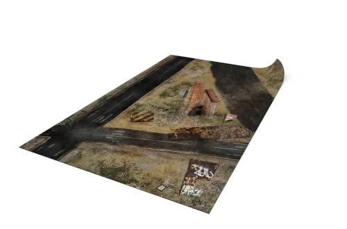 PLAYMATS- The Walking Dead: All out War Battlemat, playmat, Rubber Mat, Color Fury Road, 72" x 48" / 183 cm x 122 cm (E025-R-twd)