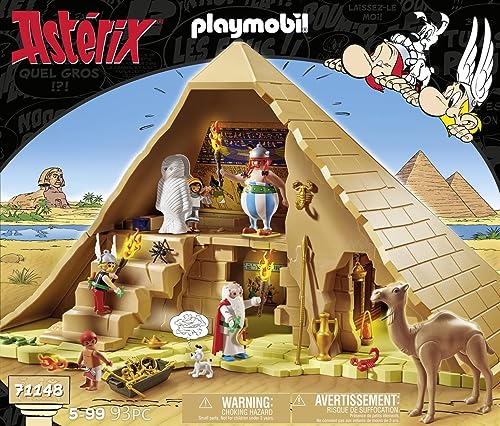 PLAYMOBIL Astérix: La Pirámide del Faraón, Obélix, Astérix, Panorámix, Numerobis, Tornavis, Ideafix, Juguetes para niños a Partir de 5 años [Exclusivo para Amazon]