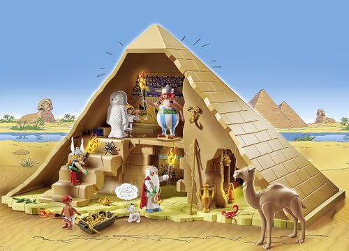 PLAYMOBIL Astérix: La Pirámide del Faraón, Obélix, Astérix, Panorámix, Numerobis, Tornavis, Ideafix, Juguetes para niños a Partir de 5 años [Exclusivo para Amazon]