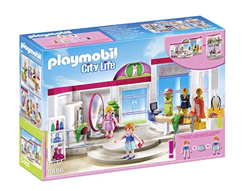 Playmobil Centro Comercial - City Life Tienda de Ropa Playsets de Figuras de jugete (Playmobil 5486)