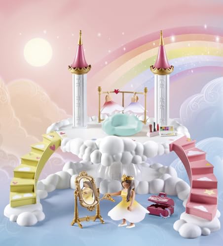PLAYMOBIL Princess Magic 71408 Vestidor Nube, guardarropa Real en Las Nubes, con Tres Faldas, una Brillante Tiara y más Accesorios, Juguetes para niños a Partir de 4 años