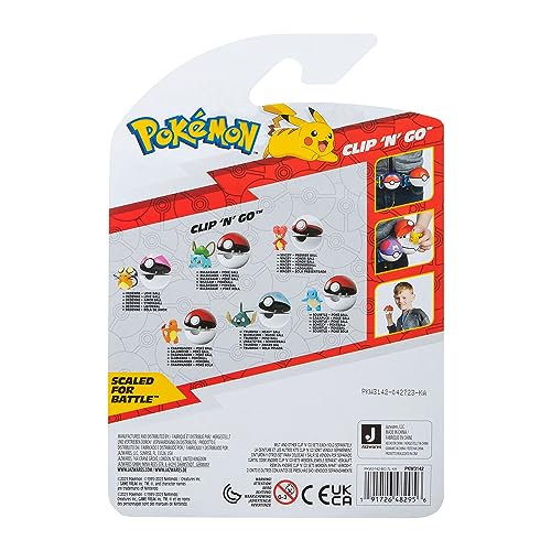 Pokemon Clip 'N' Go Bulbasaur y Poké Ball Incluye Figura de Batalla de 5 cm y Accesorio de Bola Nido