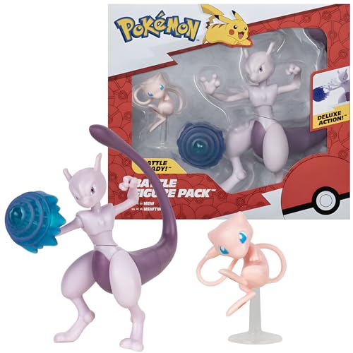 Pokemon Figuras 2-Pack Mew & Mewtwo - Juguetes Nueva 2023 – Figuras 5-10 cm - Oficialmente Juguetes