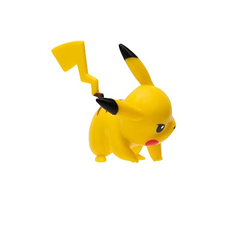 Pokemon- Juego Sorpresa: Incluye Pikachu Poke y Machop de 2 Pulgadas con Bola rápida más Seis Discos de Ataque, Multicolor (JAZWARES PKW2721)