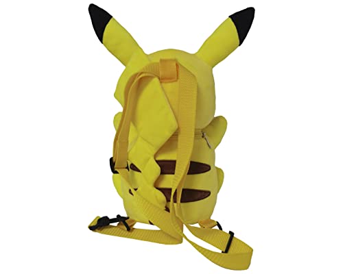 Pokémon- Mochila de peluche, Pikachu, Tamaño 35 cm, Mochila, Color Amarillo, Peluche, Juguete, Producto oficial y original (CyP Brands)