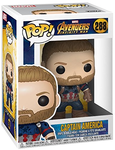 POP Figura de vinilo de Marvel Avengers Infinity War - Capitán América Funko Pop! (con funda protectora compatible con Pop Box)