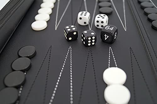 PrimoGames Juego de viaje Backgammon Traveller de viaje – Juego clásico como juego de mesa – Práctico y compacto también como regalo – Juego de dados Tavla para rodar