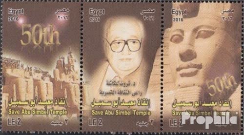 Prophila Collection Egipto 2577-2579 Banda de Tres (Completa.edición.) 2016 Templo por Abu Simbel (Sellos para los coleccionistas)