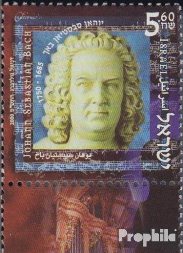 Prophila Collection Israel 1559 con Tab (Completa.edición.) 2000 Johann Sebastian Bach (Sellos para los coleccionistas) Música / Bailar