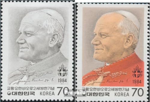 Prophila Collection Sur-Corea 1367-1368 (Completa.edición.) 1984 Juan Paul II (Sellos para los coleccionistas) Cristianismo