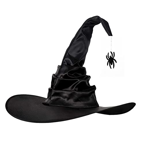 Proumhang Wicked Witch Sombrero Mago Sombreros Para Mujeres Niñas Accesorios para fiestas de disfraces Día Mundial del Libro Halloween Masquerade Cosplay Cap 45cm Estilo 2