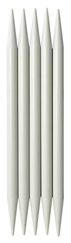 Prym - Agujas de punto de doble punta, plástico (20 cm, 10 mm), color gris