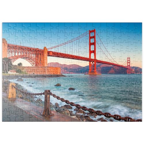 Puente Golden Gate Al Amanecer - San Francisco, California, EE.UU. - Premium 200 Piezas Puzzles - Colección Especial MyPuzzle de Starnberger Spiele