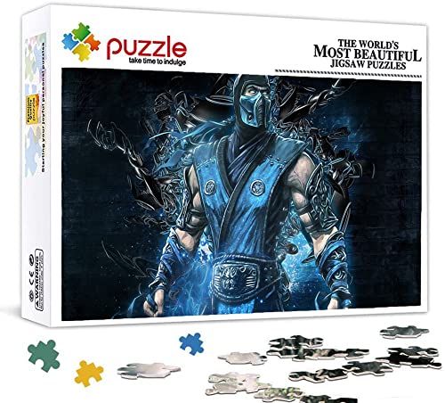 Puzzle 1000 Piezas para Adultos, Puzzle Mortal Kombat, Pequeña Mini Rompecabezas El Regalo Educativo Niños Y Niñas. 38X26cm