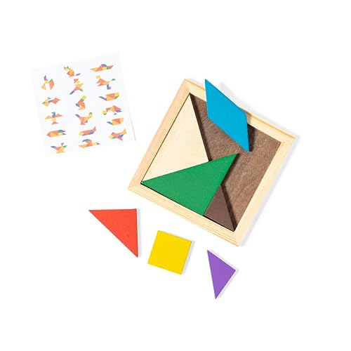 Puzzle Tangram De Madera 30 Unidades con 7 Piezas Para Piñata, Comunión, Detalle Invitados, Colegio. Juegos Educativos de Niños. Para Bolsas De Regalo de cumpleaños Infantiles