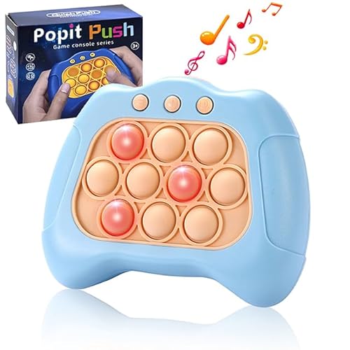 Quick Push Burbujas Juego Consola,Botón Puzzle Pop Light Up Juego,descompresión Avance Rompecabezas máquina de Juego,Sensory Fidget Juguetes para el Autismo,Juego de coordinación Mano-Ojo