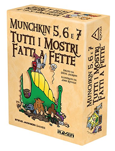 Raven Munchkin 5, 6 e 7 Tutti I Mostri Fatti a Fette - Expansión para Munchkin (Contenido en Italiano)