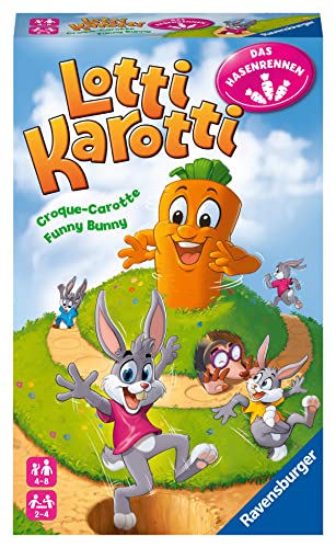 Ravensburger 20962-Lotti Karotti, la Carrera de Conejos-Juego para niños y familias a Partir de 4 años, Multicolor (20962)