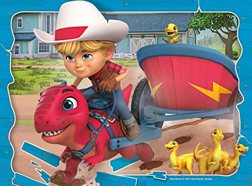 Ravensburger Dino Ranch - 4 in Box (12, 16, 20, 24 Pieces) Jigsaw Puzzles for Kids Age 3 Years Up