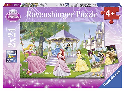 Ravensburger- Disney Princess Personajes fántasticos puzle Infantil, Color púrpura, Pack de 2 x 24 Piezas (08865 2)