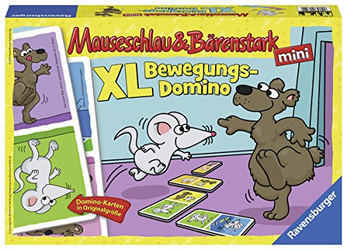 Ravensburger Niños Juegos 21354 mauseschlau y bärenstark: XL Movimiento de Domino