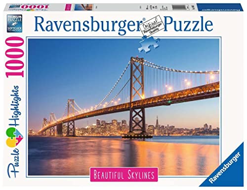 Ravensburger Puzzle, Puzzle 1000 Piezas, San Francisco, Colección Beautiful Skylines, Puzzles para Adultos, Puzzle San Francisco, Rompecabezas Ravensburger de Calidad