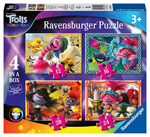 Ravensburger Trolls 2 World Tour Puzzle 4 in a Box, Color (05059)