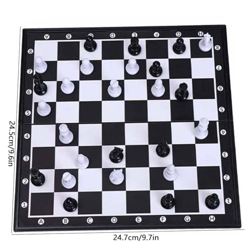 Regalos de ajedrez magnético profesional juego de ajedrez tablero de ajedrez de plástico de lujo con piezas de ajedrez y ranuras de almacenamiento para adultos juego de aj