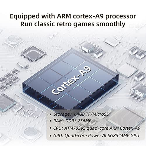 RG35XX Consola Retro 5470 Juegos 64G, Linux System Quad core Cortex-A9, Consola de Juegos Portátil de 3,5 pulgadas, Consola de juegos de bolsillo Soporte Gamepad y Salida HDMI TV