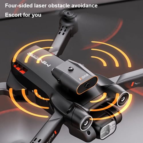 RKSTD Drone RC con Cámaras Duales De Alta Definición, Retorno GPS, Vuelo De Waypoint, Modo Sin Cabeza, Evitación De Obstáculos De 360°, Cuadricóptero RC Plegable, Juguete De Regalo para Niños,