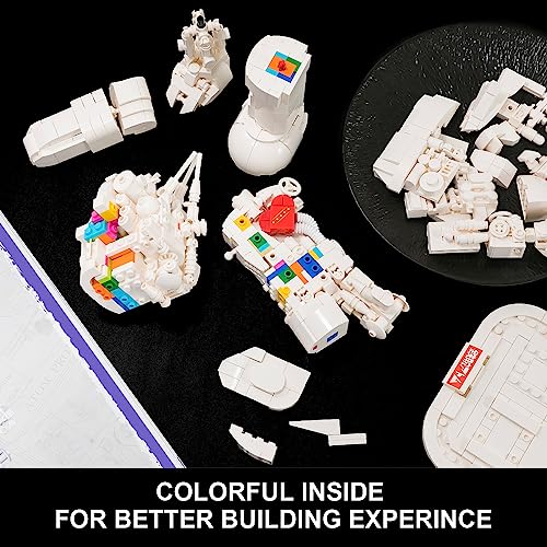Roboter Mech Klemmbausteine Kunst Deko: Pantasy Astro Boy Klemmbausteine Set, Klemmbausteine für Erwachsene Weißer Modellbauatz für Die Heimdekoration, Bausatz kompatibel mit Lego