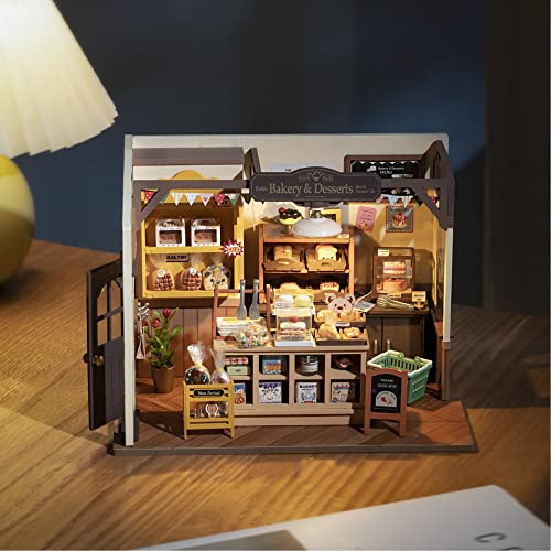 Rolife Casa de Muñecas Casa en Miniatura con Accesorios Hecha a Mano Kits Modelo para Adultos para Construir Juguetes Navidad Regalos de Cumpleaños para Niñas y Mujeres (Becka's Baking House)