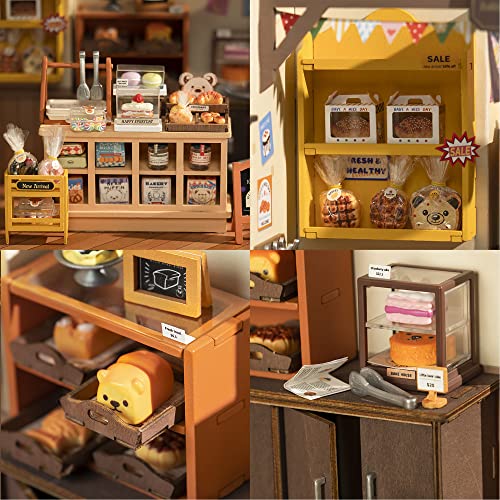 Rolife Casa de Muñecas Casa en Miniatura con Accesorios Hecha a Mano Kits Modelo para Adultos para Construir Juguetes Navidad Regalos de Cumpleaños para Niñas y Mujeres (Becka's Baking House)