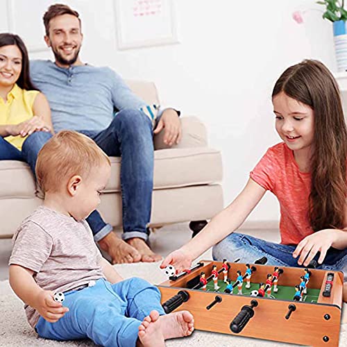 ROLTIN Futbolín Futbolín para niños, minijuego de Mesa de fútbol de Madera portátil, futbolín Arcade para Familia y Sala de Juegos