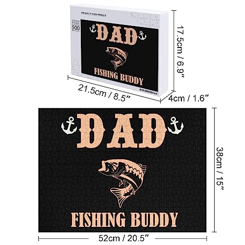 Rompecabezas divertido de madera con imagen de Dad's Fishing Buddy regalo único para adultos 300/500/1000 piezas