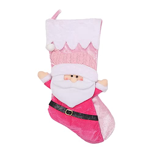 Ropa para muñecas de 43 cm, calcetines de Navidad rosas, chimenea, para colgar, dulces, regalos, calcetines, hogar, vacaciones, decoraciones navideñas, decoraciones navideñas, cama de muñecas (A,