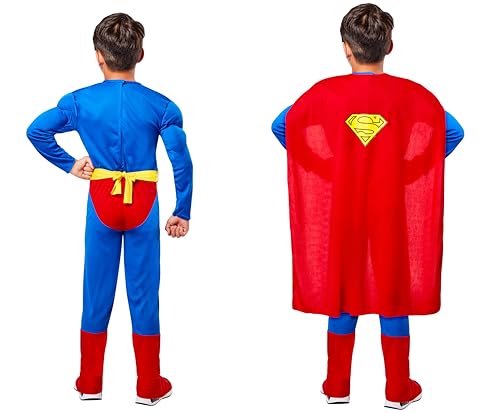 Rubbies - Disfraz de Superman para niño, talla M (5-7 años) (882626M)