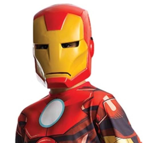 RUBIES – Avengers Oficial – Disfraz clásico Iron Man para niños, talla XL – 9-10 años – 129 a 140 cm – Disfraz de combinación roja y amarilla y máscara – Para Halloween, Carnaval – Idea de regalo de