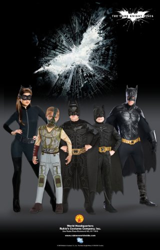 Rubie's Batman Dark Knight, Máscara de Batman Dark Knight para adultos, Negro, talla única