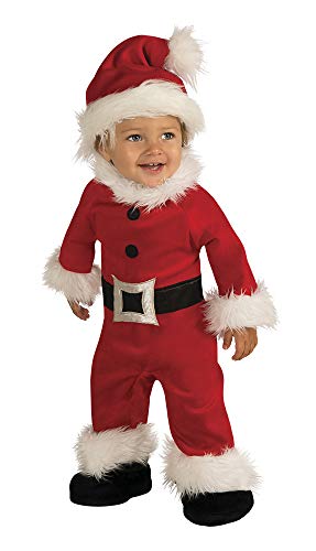 Rubies Disfraz Papá Noel para bebé, Traje, cinturón, gorro y patucos, Oficial Rubies para Navidad, Fiestas, Eventos Navideños, Carnaval