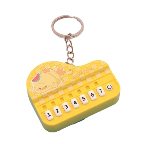 RUDELL Llaveros Colgante Keychain Amuleto Suerte Llave Mini Llavero De Piano Bolsa De Juguete Colgante Colgante Feliz Lindo Modelo De Anillo De Pato