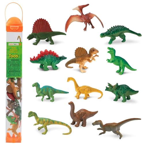 Safari Ltd. 12 Figuras en Miniatura de Dinosaurios | Figuras en Miniatura Prehistóricas | No tóxico y Libres de BPA | Adecuadas para Edades de 3