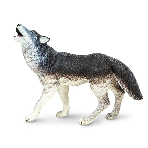Safari Ltd. North American Wildlife Lobo gris Figura de juguete para niños y niñas - A partir de 3 años