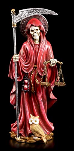 Santa Muerte Figura Rojo - Dona Sebastiana - Reaper Segador Mujer