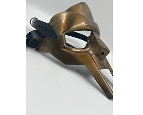 SCA Medieval MF Doom Máscara en acabado antiguo, Dr Doom máscara Réplica