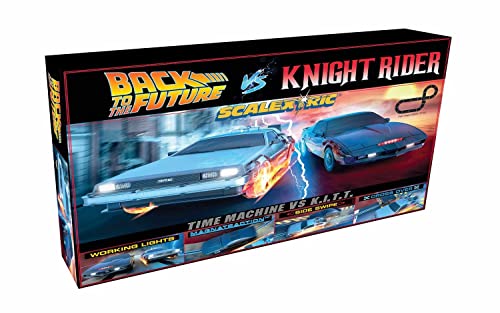 Scalextric Regreso al futuro vs Knight Rider escala 1:32 carreras de coches