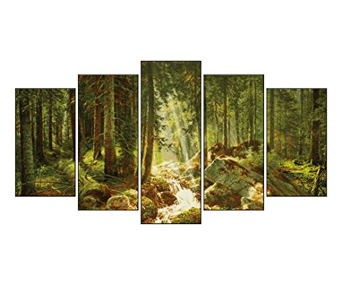 Schipper números – Nuestro Bosque Adultos, Incluyendo Pinceles y Pinturas acrílicas, 5 imágenes, poliptico de Clase Magistral-Edición Profesional, 132 x 72 cm (609450832)