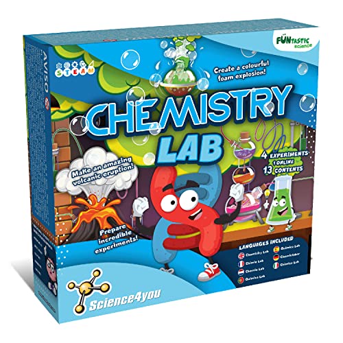 Science4you Mi Primer Laboratorio de Quimica - Juego con Experimentos para Niños 7 8 9 10+ años - CREA reacciones químicas Divertidas y seguras - Juguete de Manualidades y Ciencia para Niños y Niñas